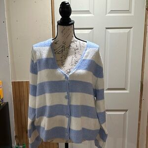 H&M striped Blu and white sweater